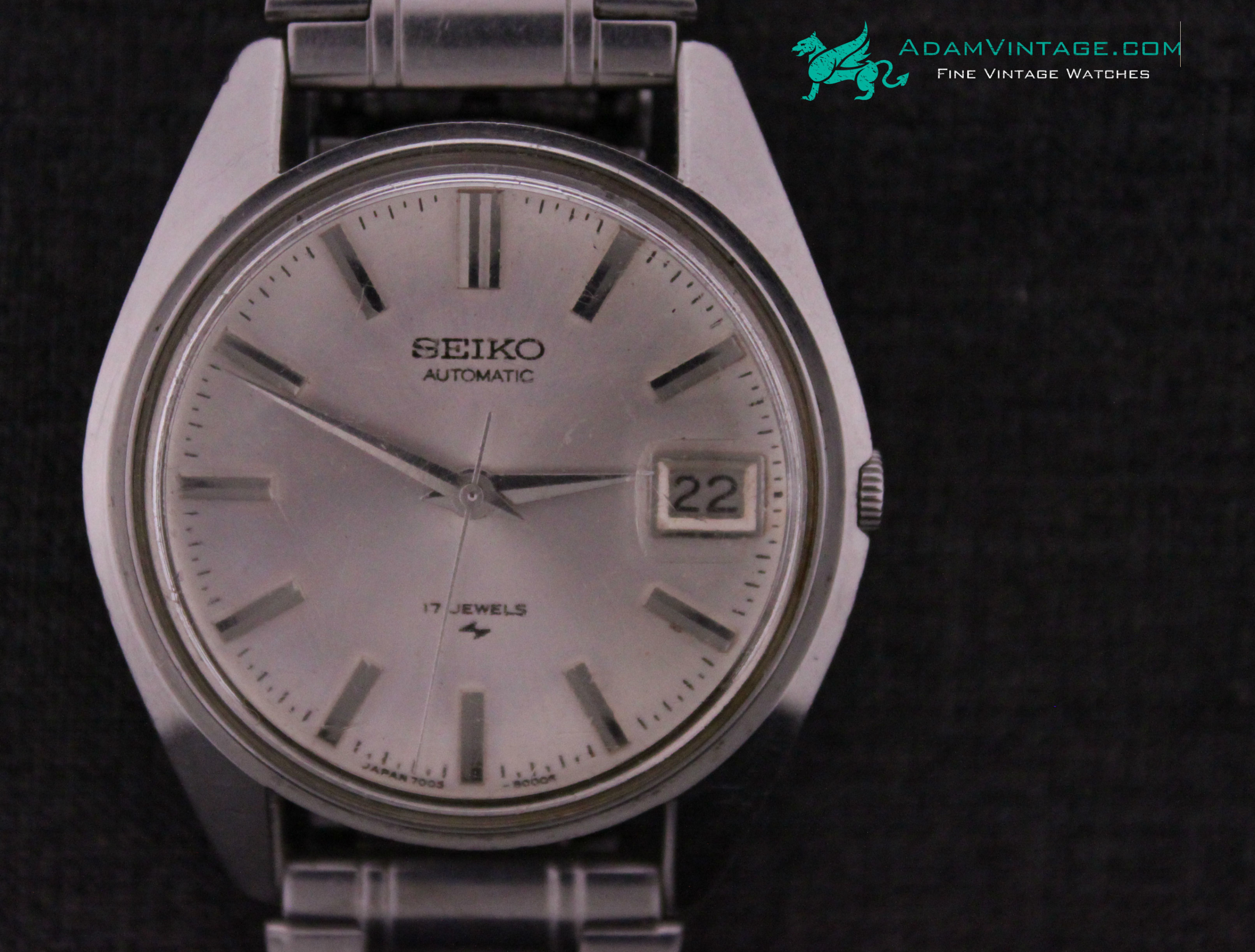 Vintage Automatic Men's Wrist Watch 17Jewels 7005-8000 Japan